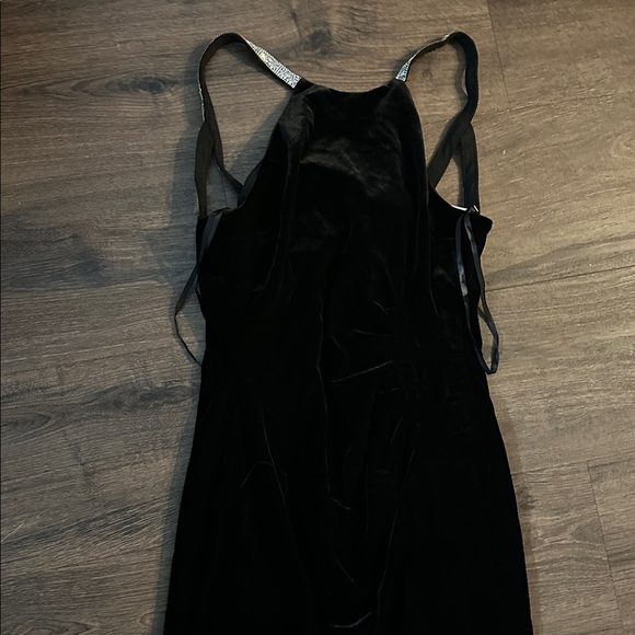 NWT! BETSY & ADAM Black Velvet Sleeveless Full-Length Evening Sheath Dress 🍭 - Picture 5 of 7